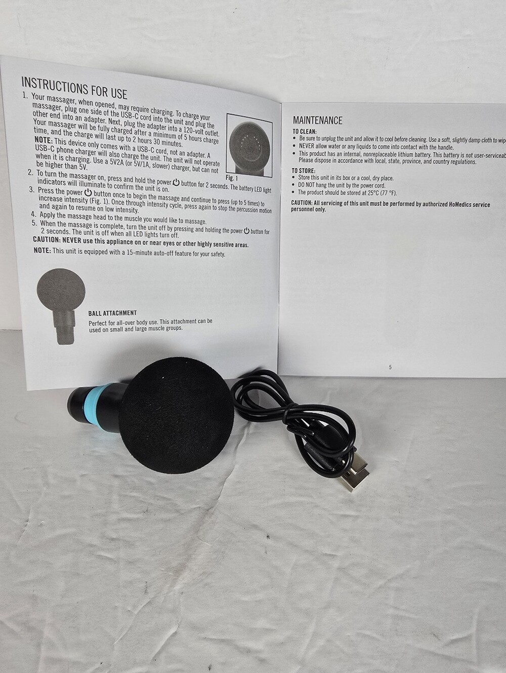 NIB HoMedics Massager for Targeted Muscle Therapy, Cordless and Rechargeable - Picture 8 of 8